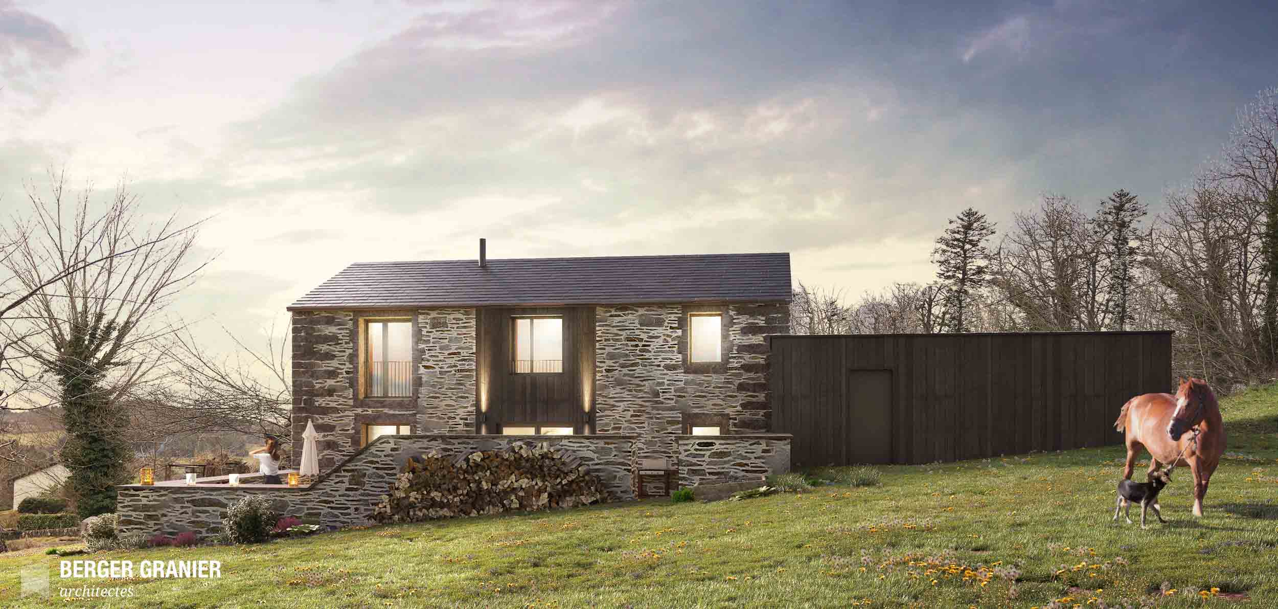 Architectes renovation particulier maison ferme le puy en velay 2