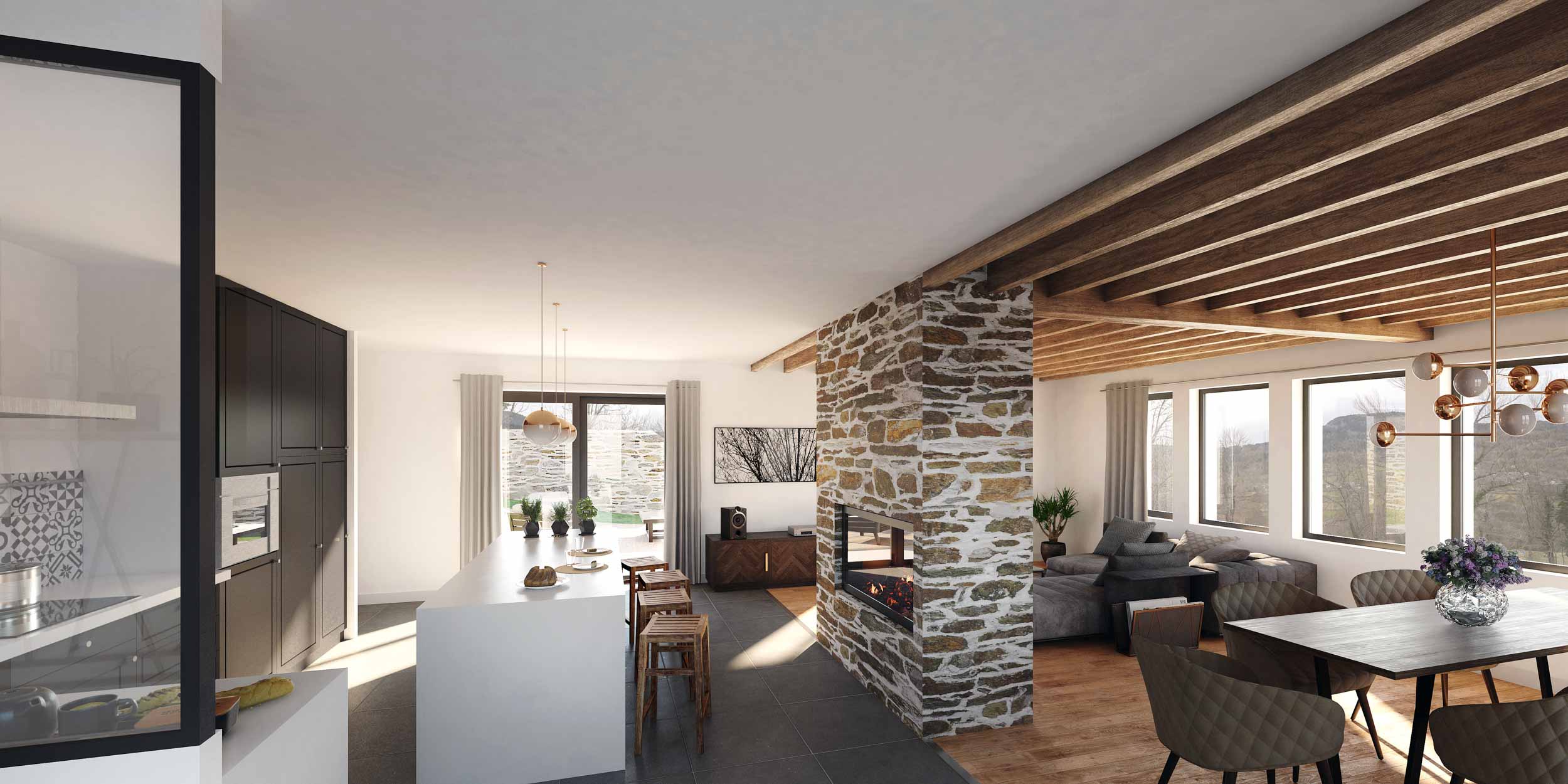 Architectes renovation particulier maison ferme le puy en velay 3